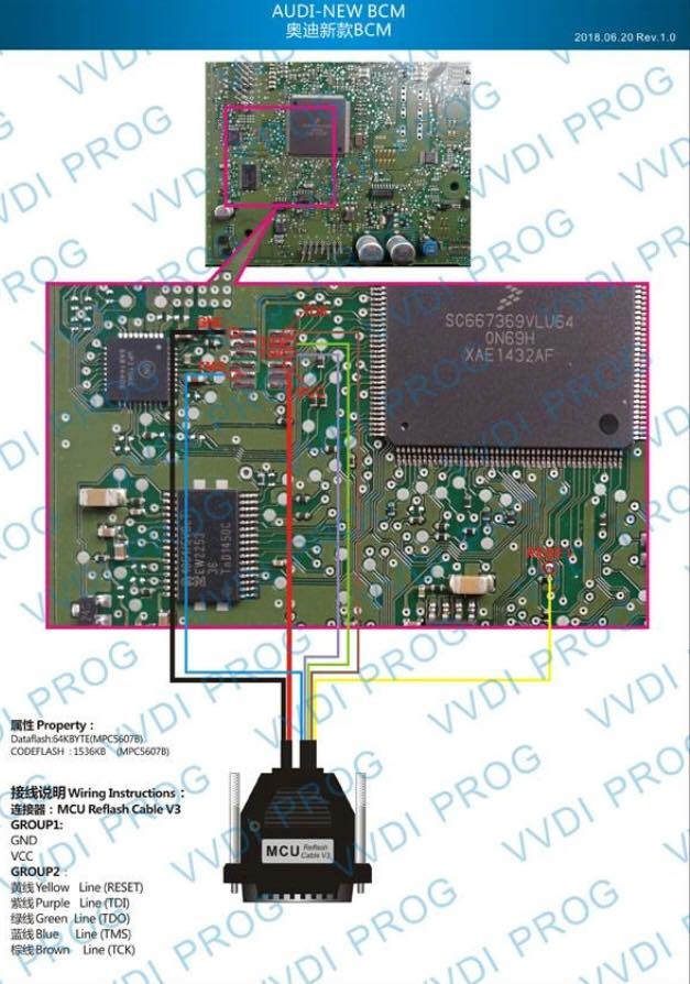 VVDI Prog Wiring Diagram Updated: BMW X5, MB C200 W205 W221, AUDI BCM