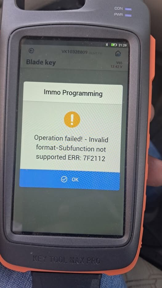 Key Tool Max Pro Suzuki 2008 AKL Operation Failed Key Tool Max Pro Suzuki 2008 AKL Operation Failed